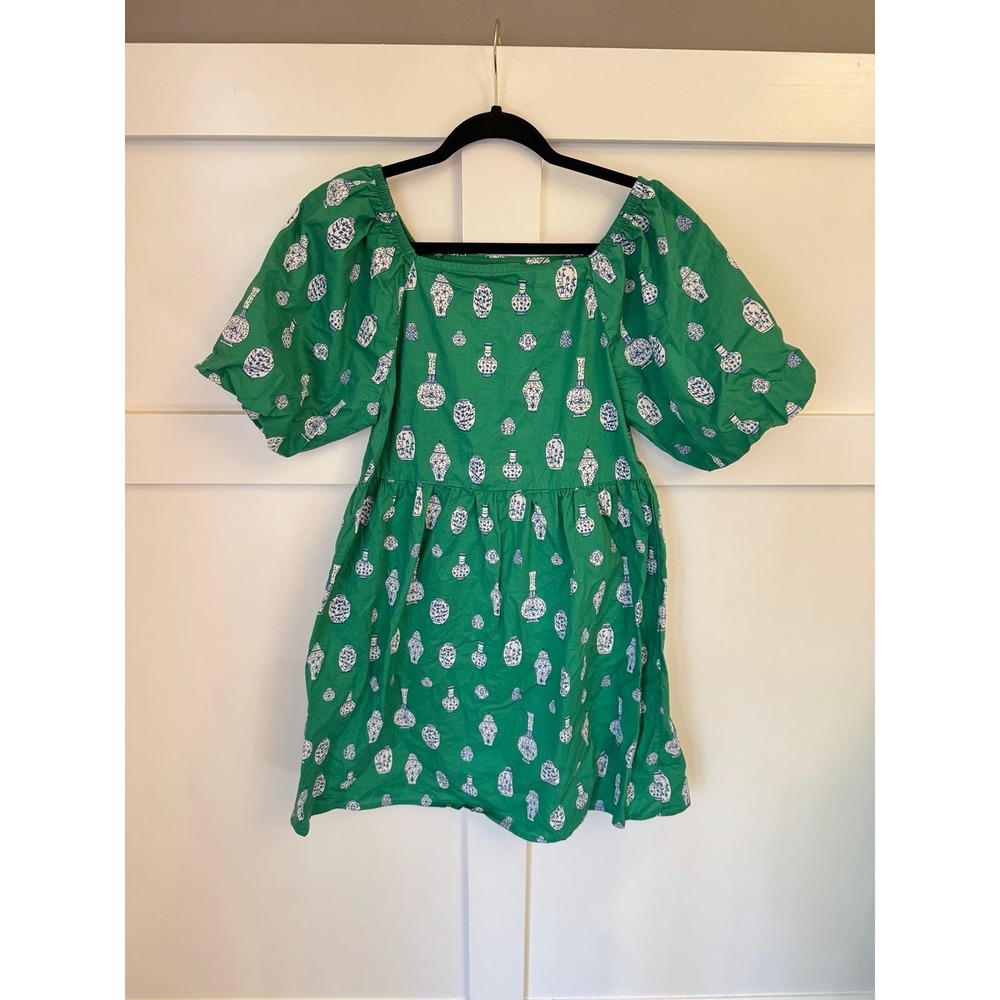 Michelle McDowell chinoiserie vase pattern dress size‎ small EUC